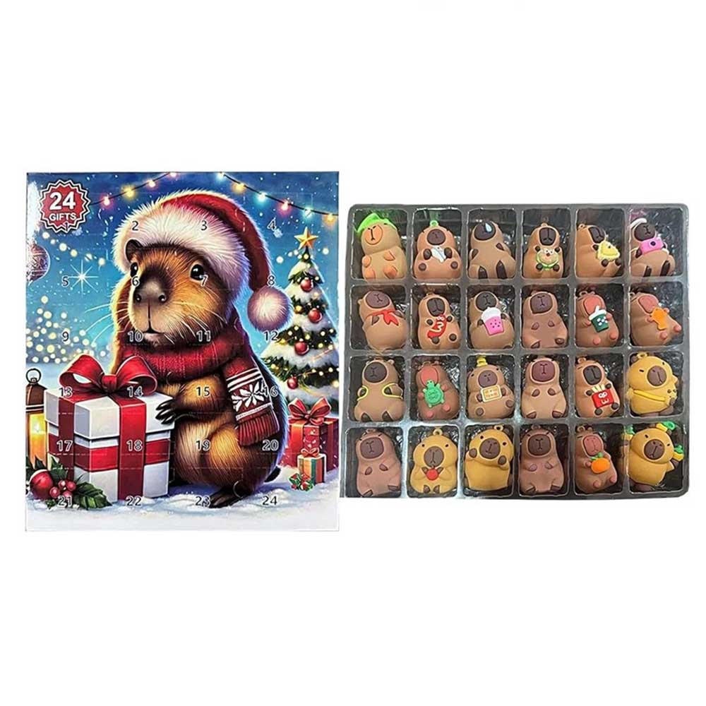 Capybara Countdown to Christmas 2025 - 24 Day Advent Calendar with Surprise Toys