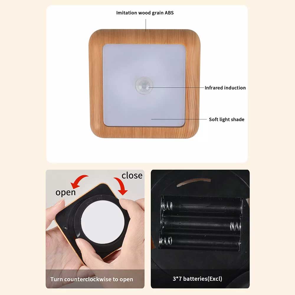 Motion Sensor Night Light – 6 LED Battery-Powered for Closet, Cabinet & Wall