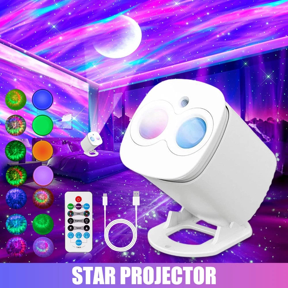 Smart Nebula Galaxy Projector Starry Lamp - Remote Control Night Light for Ceiling/Wall
