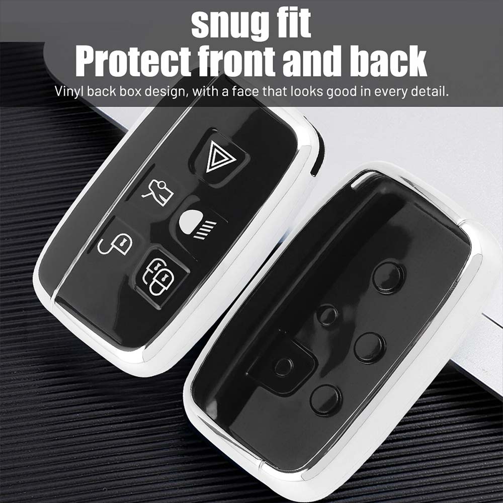 TPU Key Case Cover for Land Rover Range Rover Sport Evoque & Jaguar with Keyring