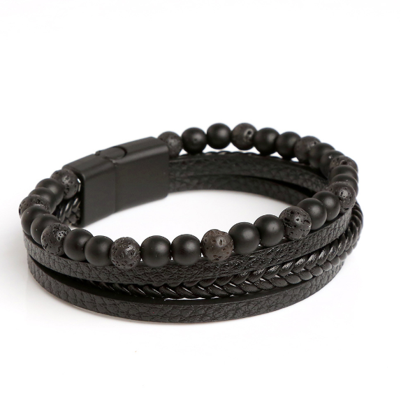 Braided Fashion Bracelets PU Leather Bracelet Bangle Wrap Wristband