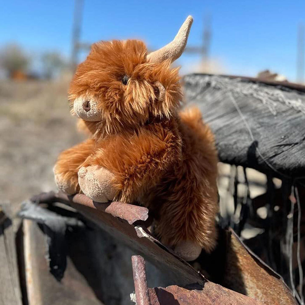 9.8INCH Simulation Highland Cow Animal Stuffed Plush Doll Toy Kids Birthday Gift