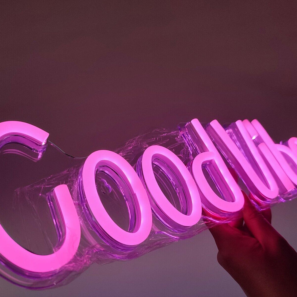 Good Vibes Neon Signs Neon Light for Décor Pink Light Bedroom Beer Bar Pub Hotel