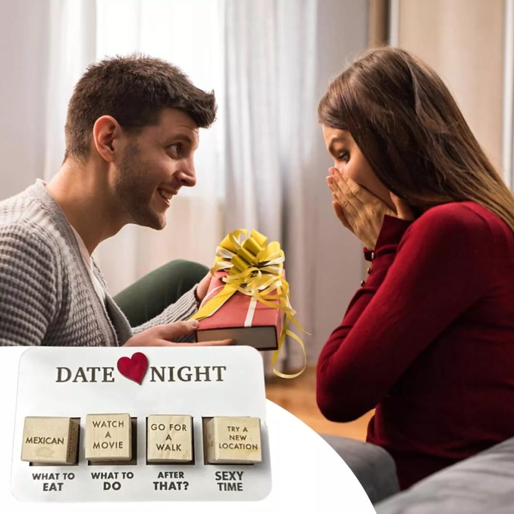 Wooden Date Night Dice: After Dark Edition - Romantic Adventure Dice for Couples