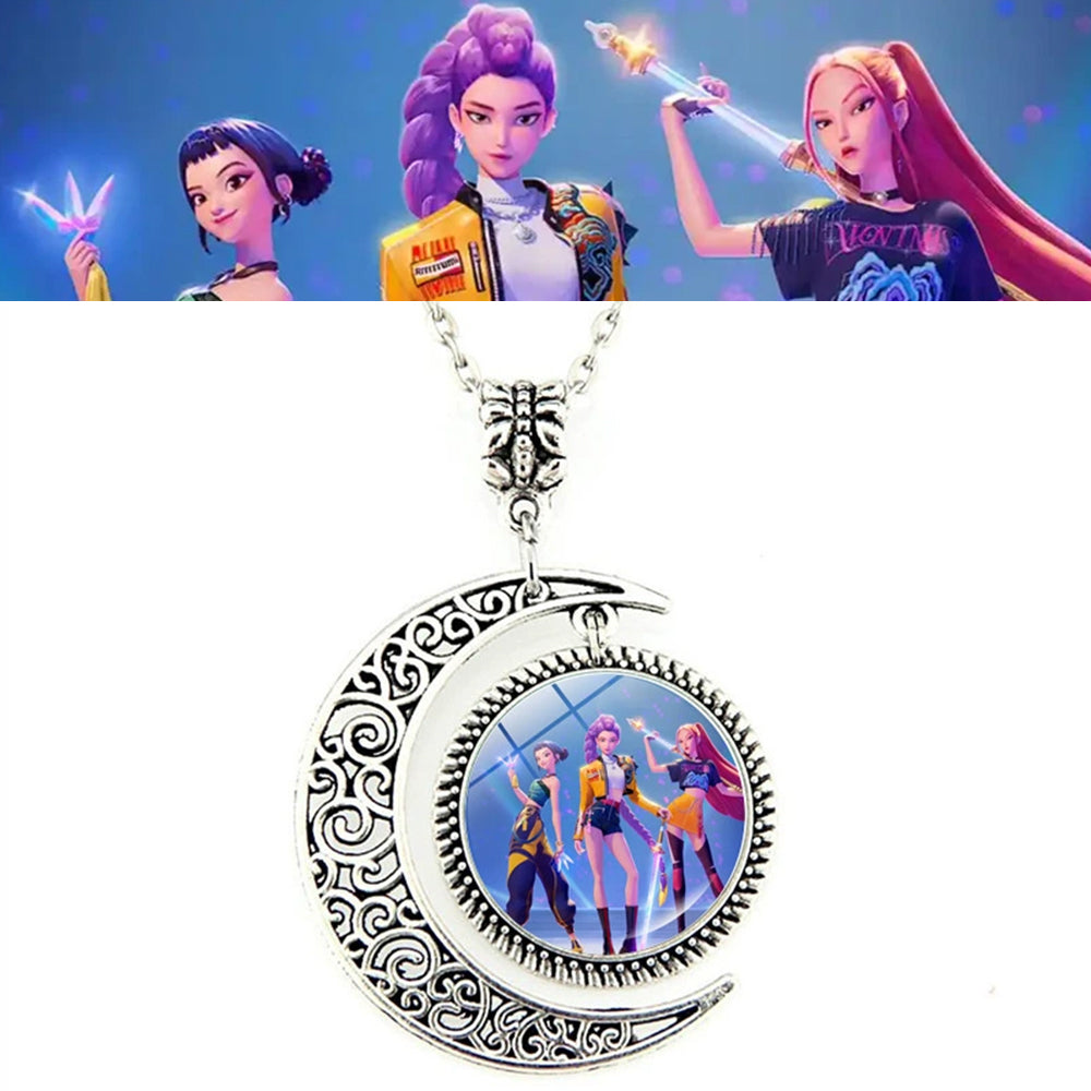 KPop Demon Hunters Necklace Pendant - Sweater Chain Gothic Collar Accessory for Fans