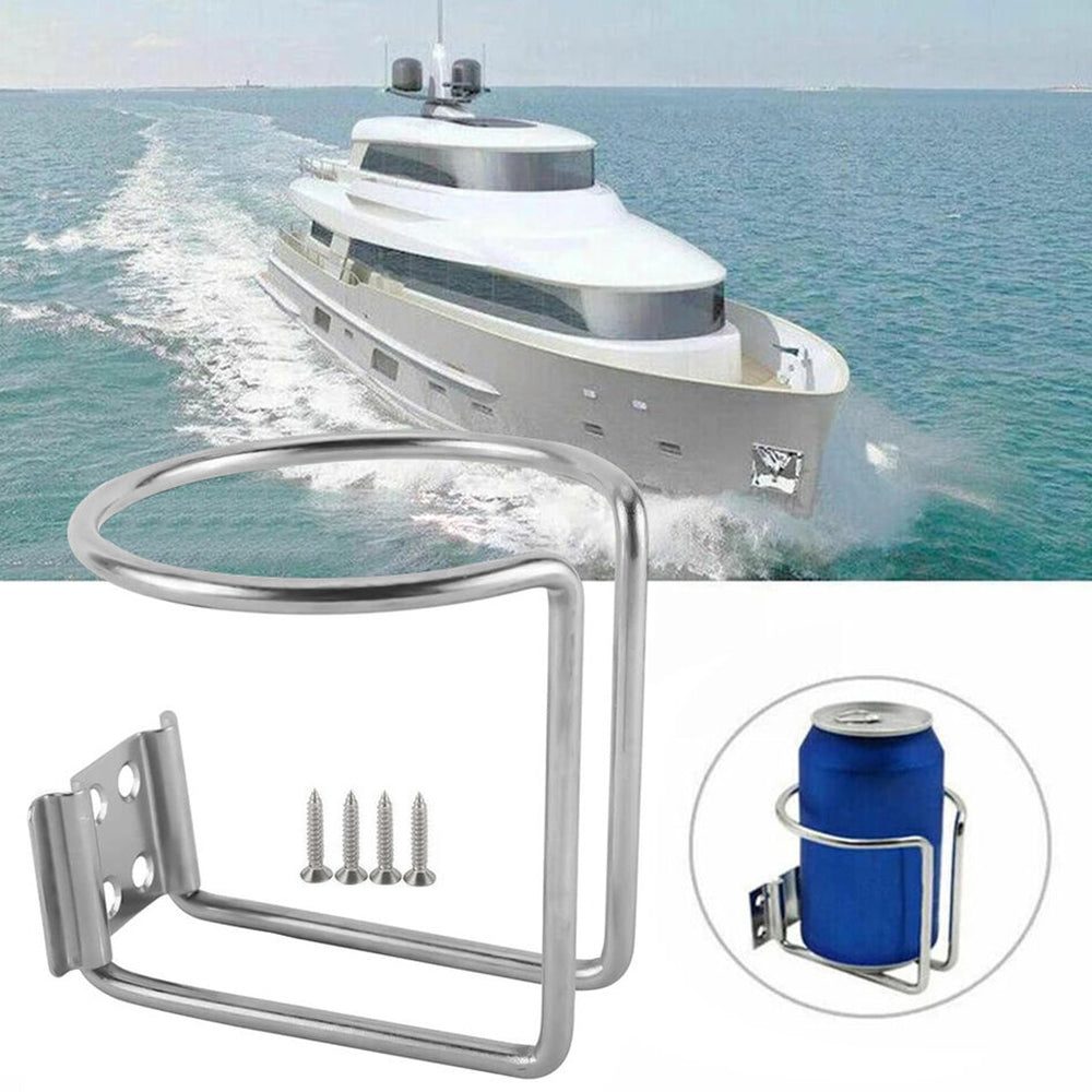 2pcs Stainless Steel Boat Ring Cup Drink Holder for Marine Yacht Truck RV Car Trailer