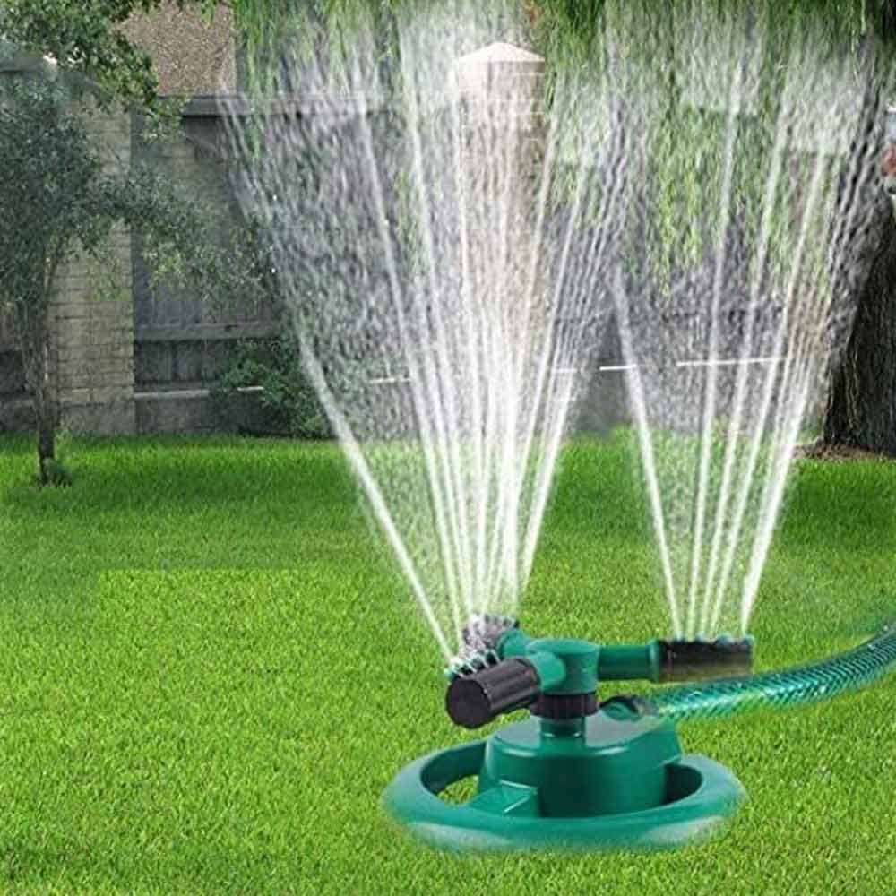 Garden Sprinkler Fork Spray Head Automatic 360 Degree Rotating Water Sprayer