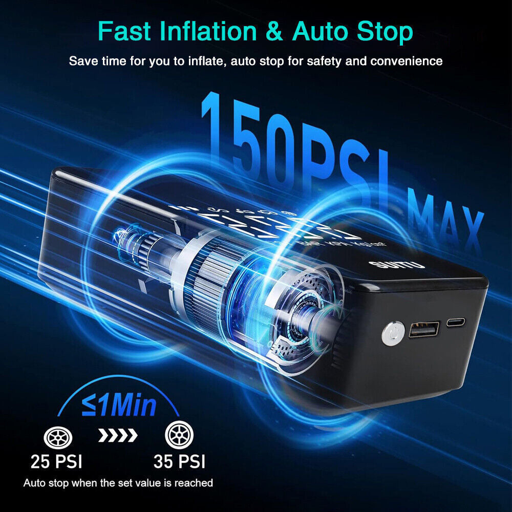 Wireless Car Electric Air Compressor Portable  Digital Touch Tyre Inflator Pump