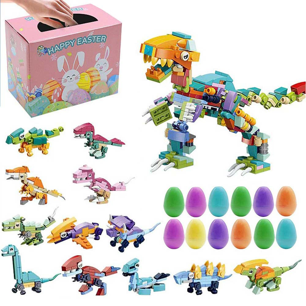 Dinosaur Easter Egg Toy  Mini Lego 12 IN 1 Building Blocks Educational Assembly