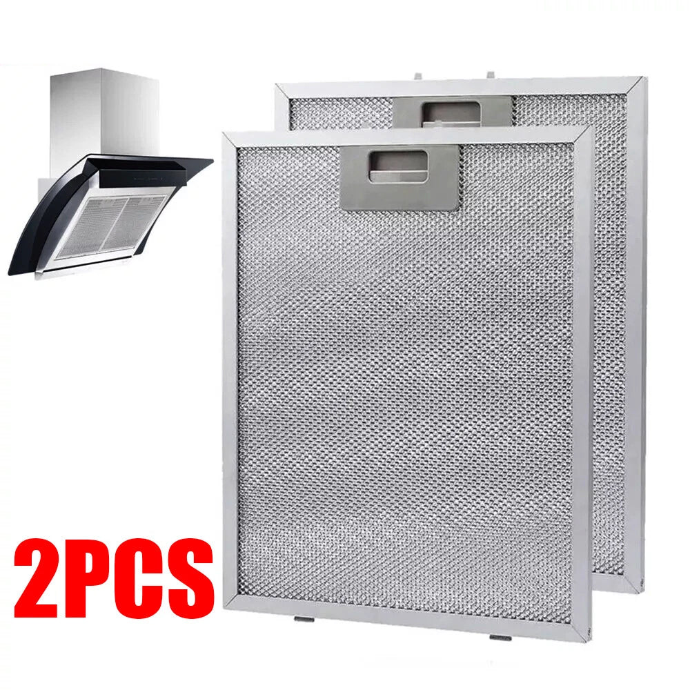 2PCS Cooker Hood Metal Mesh Grease Filter for Kitchen Extractor Fan 320x260 mm