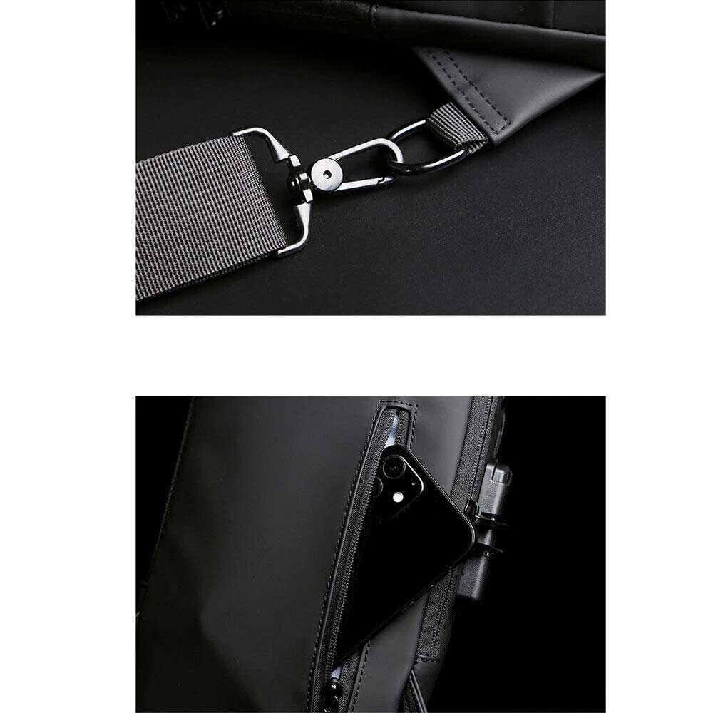 Men's Anti-Theft Crossbody Chest Bag - USB Charging Port & Lockable Sling Bag
