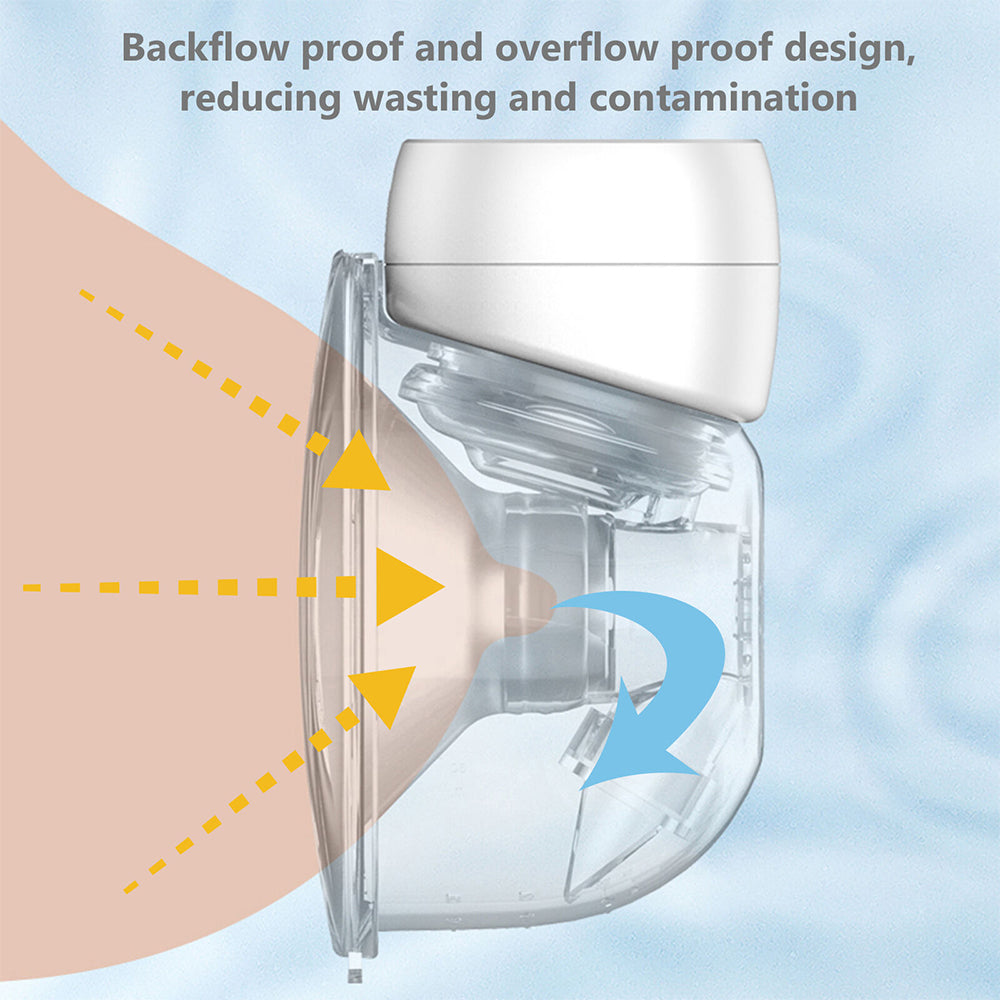 1200mAh Electric Wearable Hand Free Touch Breast Pump Silent Home Milk Collector