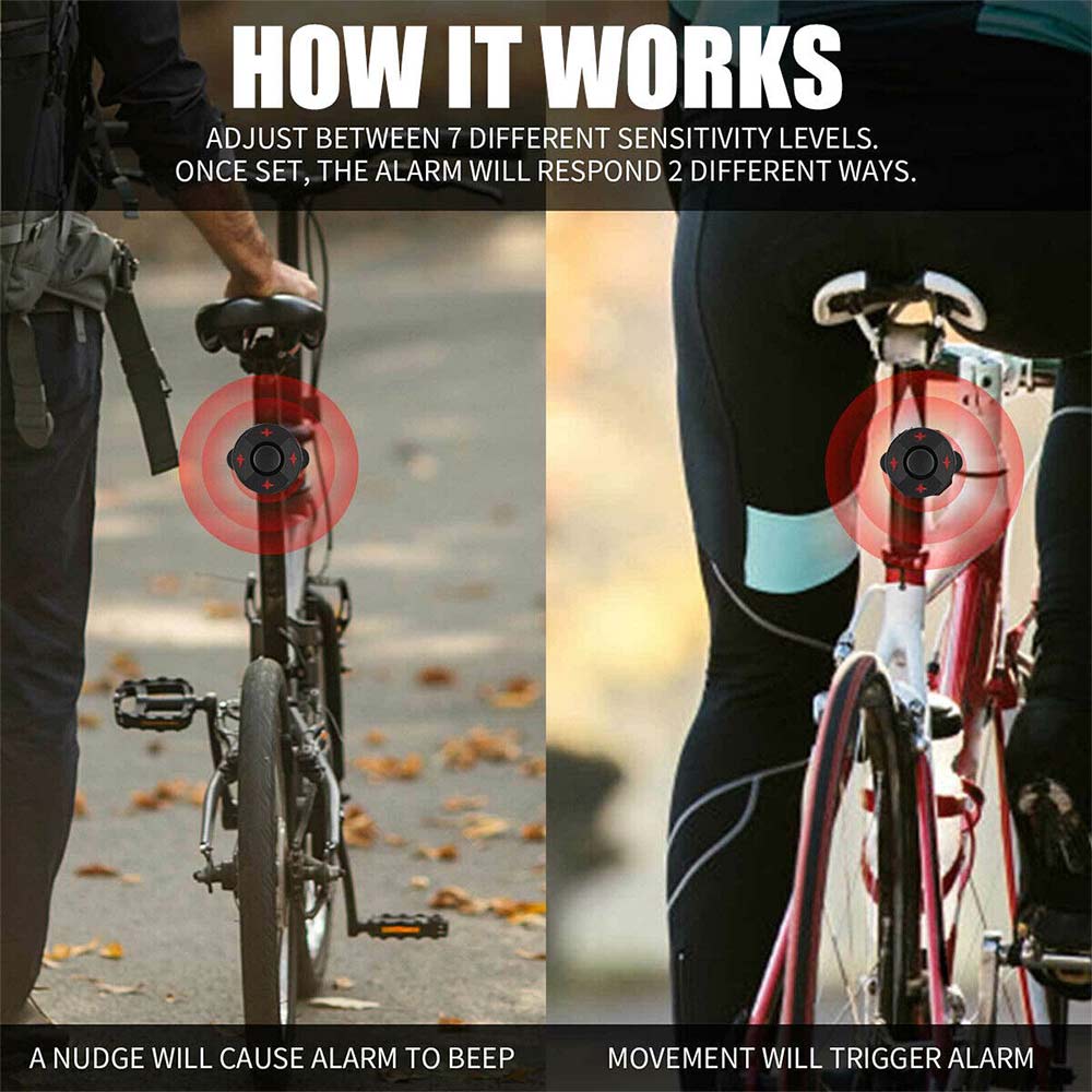 USB Rechargeable Wireless Anti-Theft Motorcycle Bike Security Alarm Remote