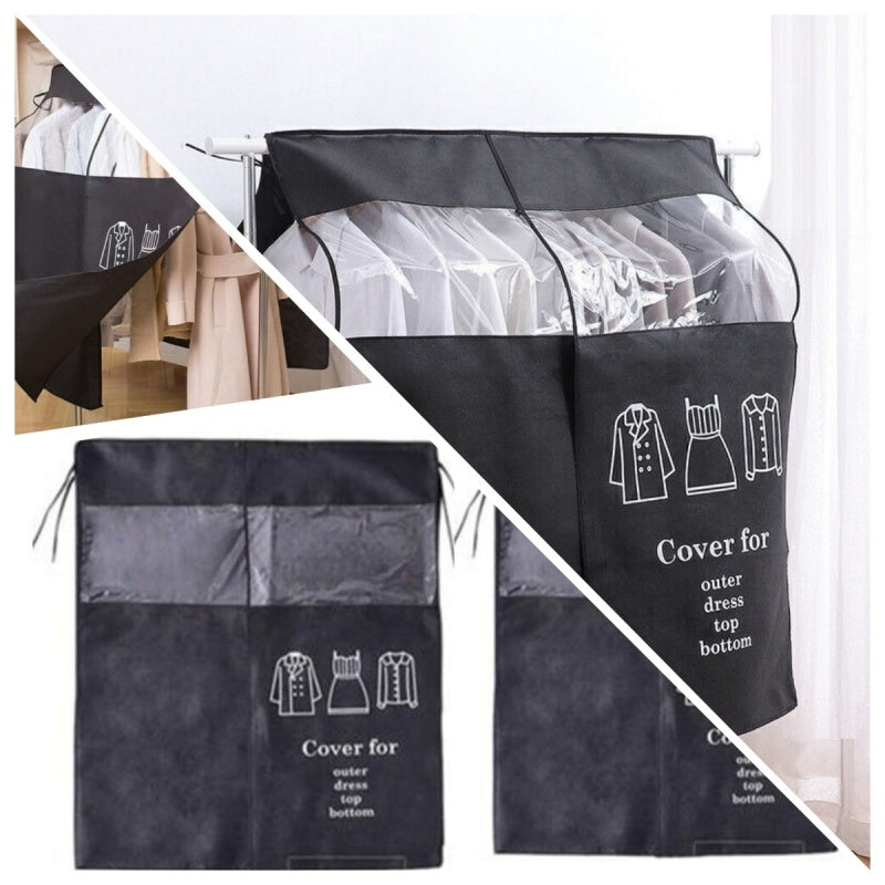 Clear Clothes Rail Cover Hanging Garment Coat Hanger Rack Storage Protector