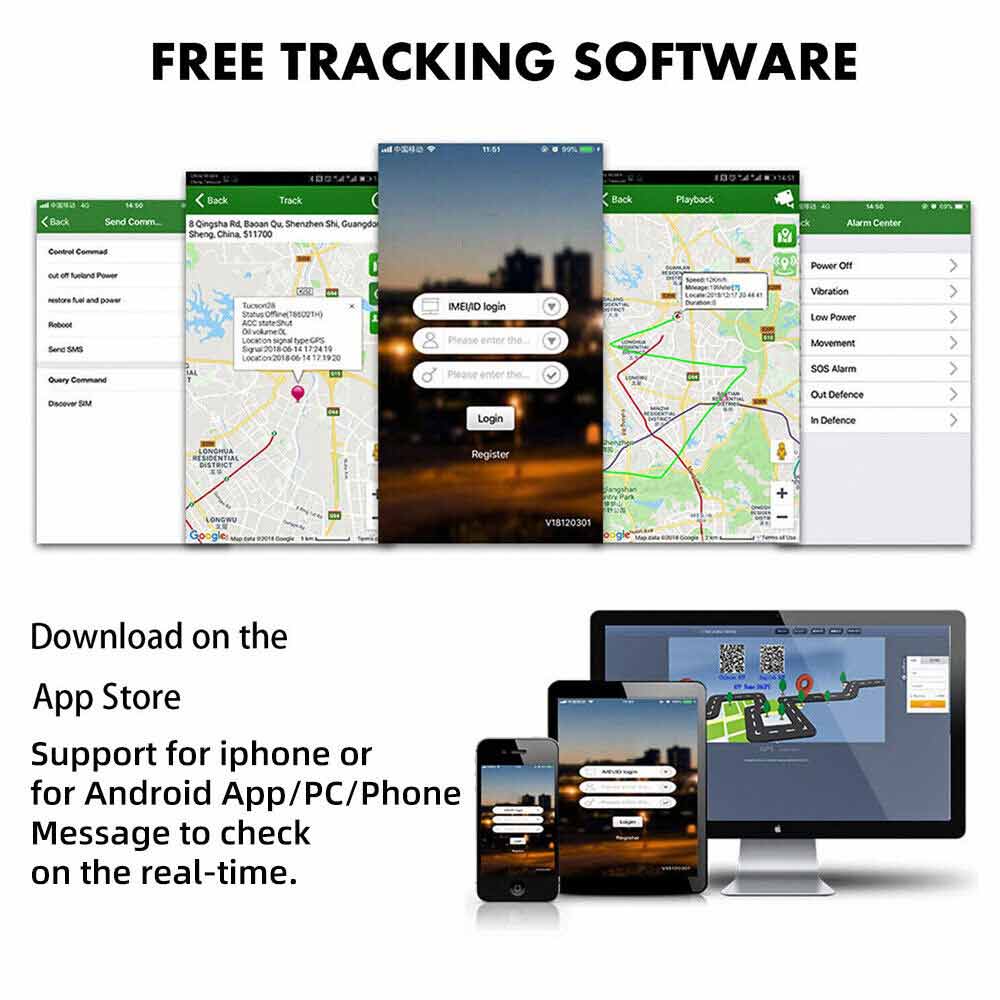 GPS Tracker Real-time 4G Car Vehicle Anti Theft Tracking Device Alarm Tracker