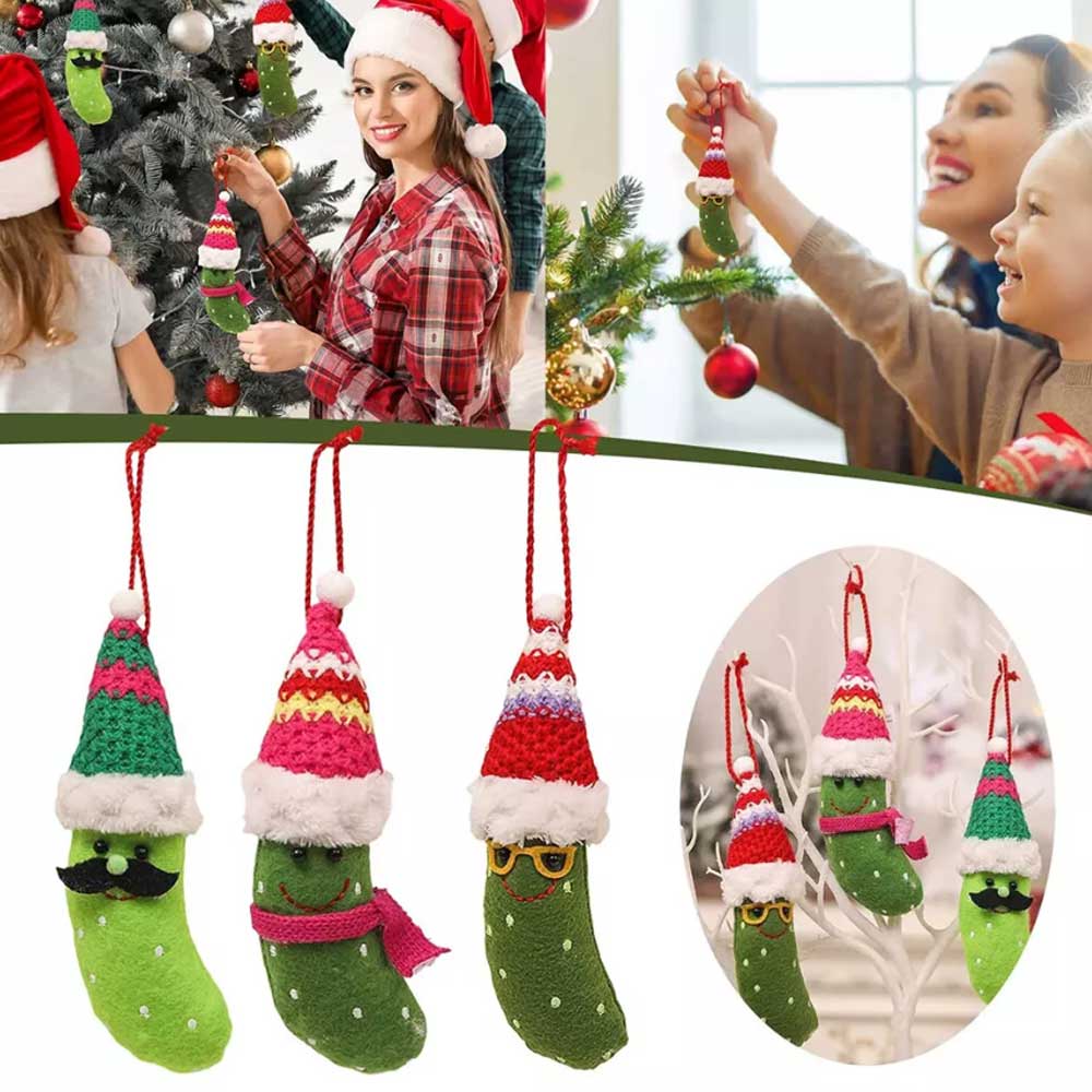3Pcs Christmas Cartoon Banana Hanging Pendant Xmas Decoration for Home Ornaments