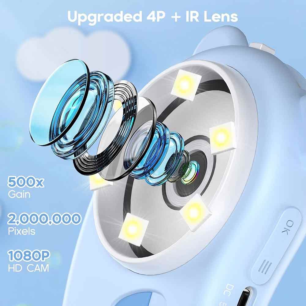 2-in-1 Portable Digital Microscope & Camera – 1000X Zoom with 2" HD Screen