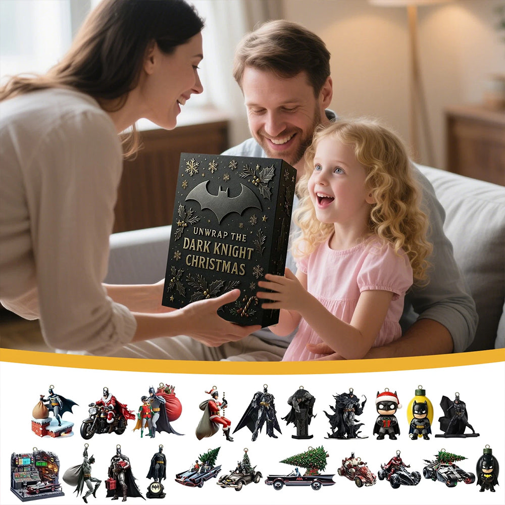 Black Knight Batman 2025 Advent Calendar - 2D Acrylic Pendant Holiday Countdown Surprises