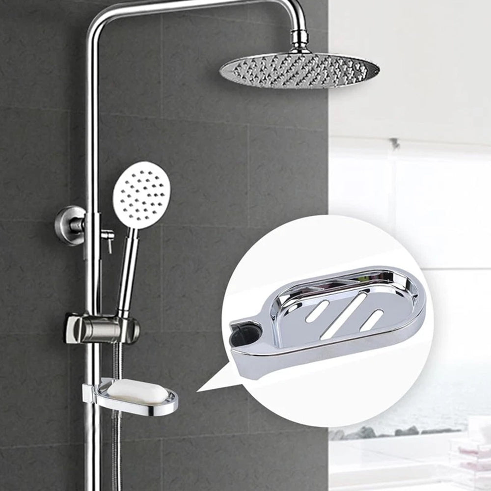 24mm Clip-on Soap Dish Tray Holder Shower Slide Soap Plates Smooth Bathroom Bar Drop