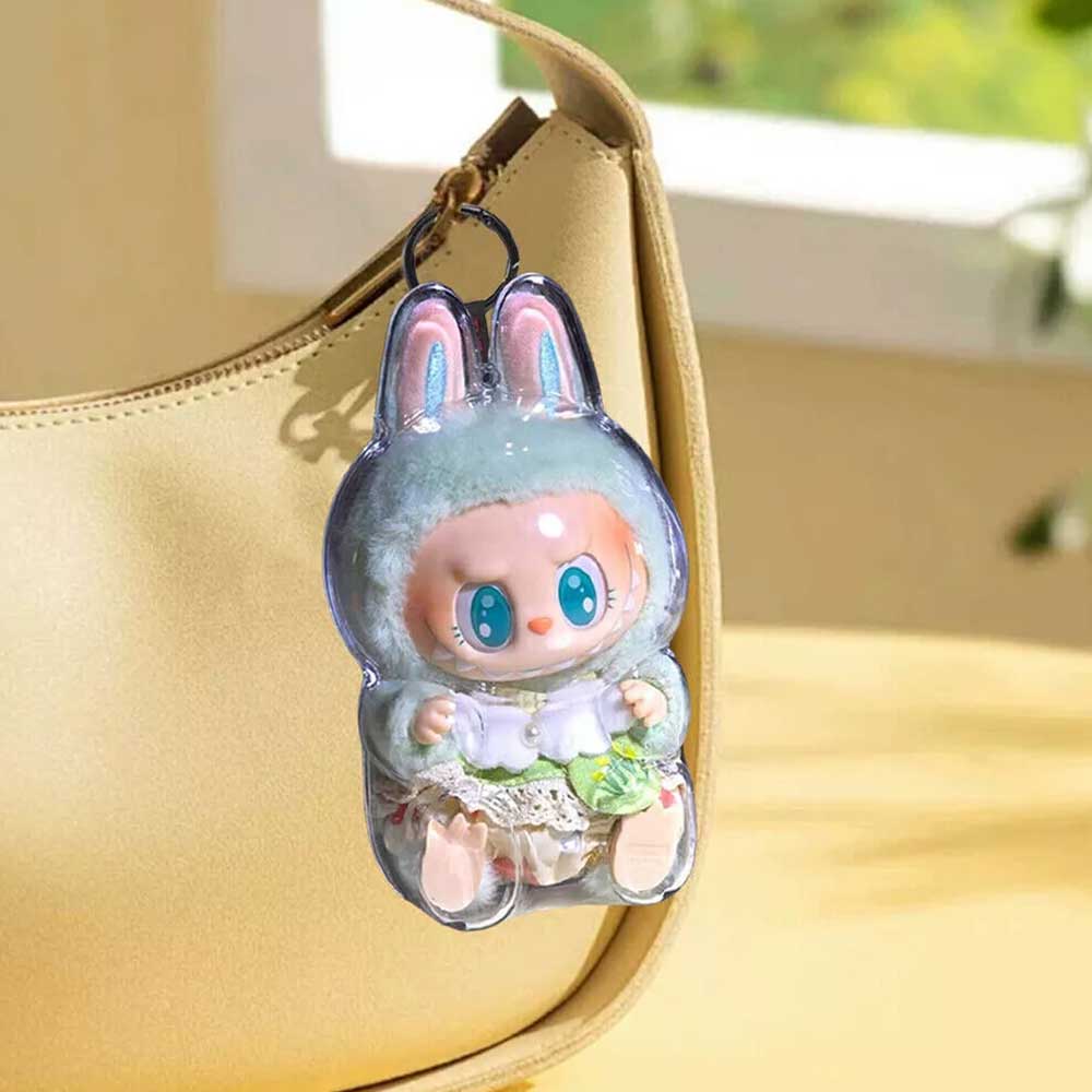 Transparent Protective Case For POP MART Labubu Plush Doll The Monsters Cover