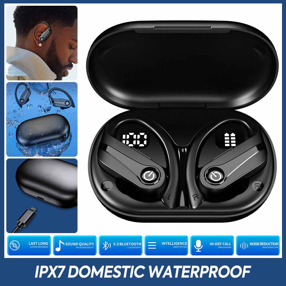 Wireless Earphones Bluetooth 5.3 Earbuds Headphones Sports Stereo Ear Hook