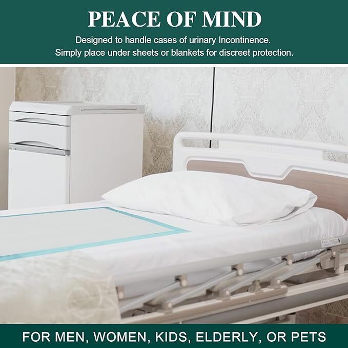Economy Disposable Underpads – 60x90cm Incontinence Bed Pads for Adults, Elderly & Pets (40/80/120/160 Pack)