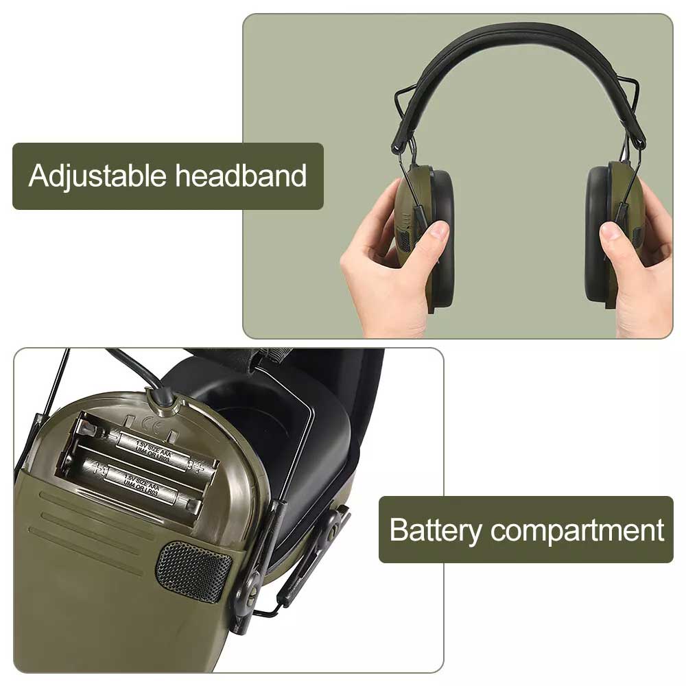 Walker's Electronic Earmuff Shooting Ear Protection Hearing Muff Slim Anti-noise