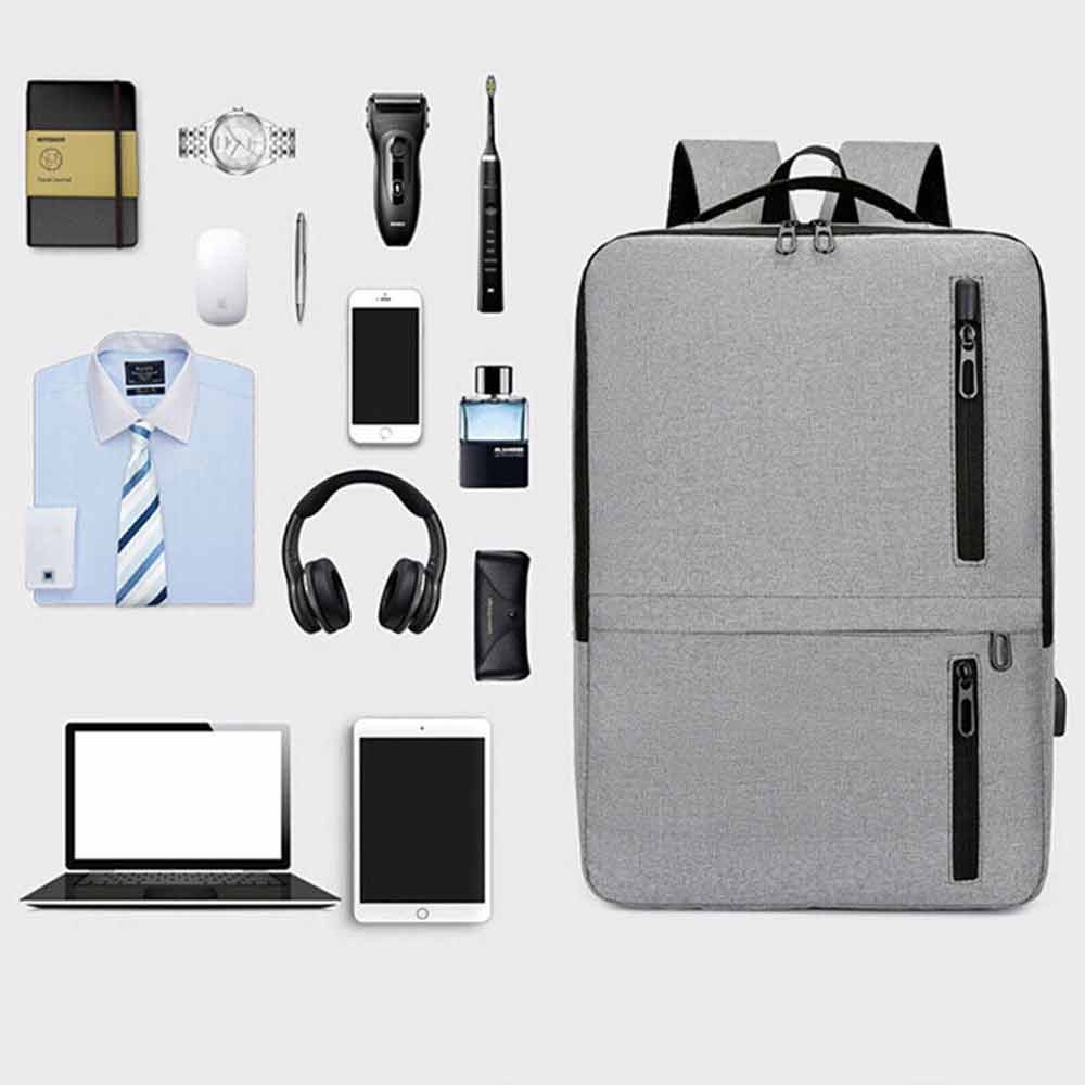 Business Bag Schoolbag Backpack Shoulder Bag Male Large Capacity Bag Charging USB