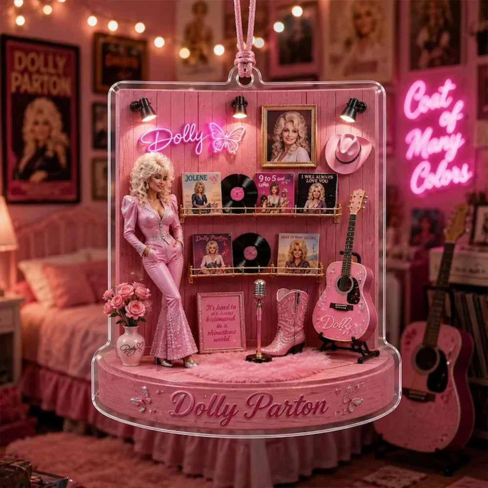 Dolly Parton Memorial Ornament – 2D Acrylic Xmas Tree Hanging Decoration 2026
