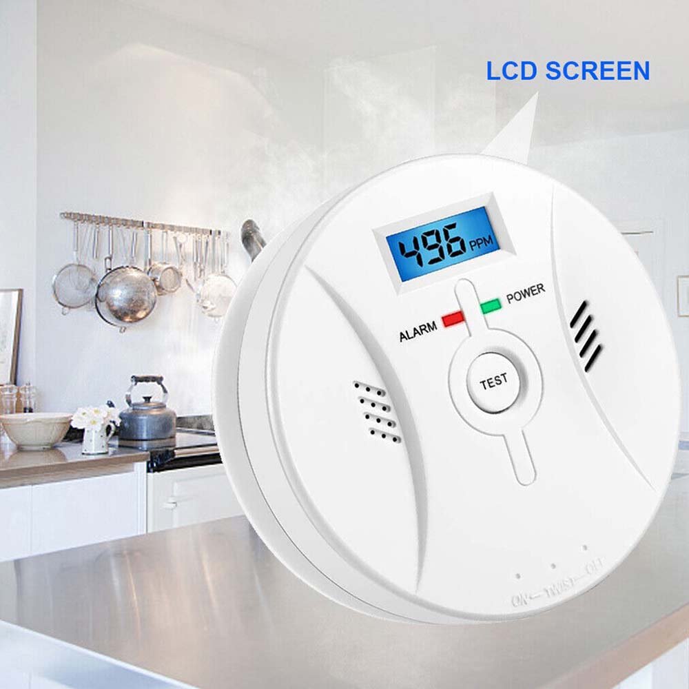 Smoke Detector And Carbon Monoxide Detector Alarm Battery Operated&LCD Display