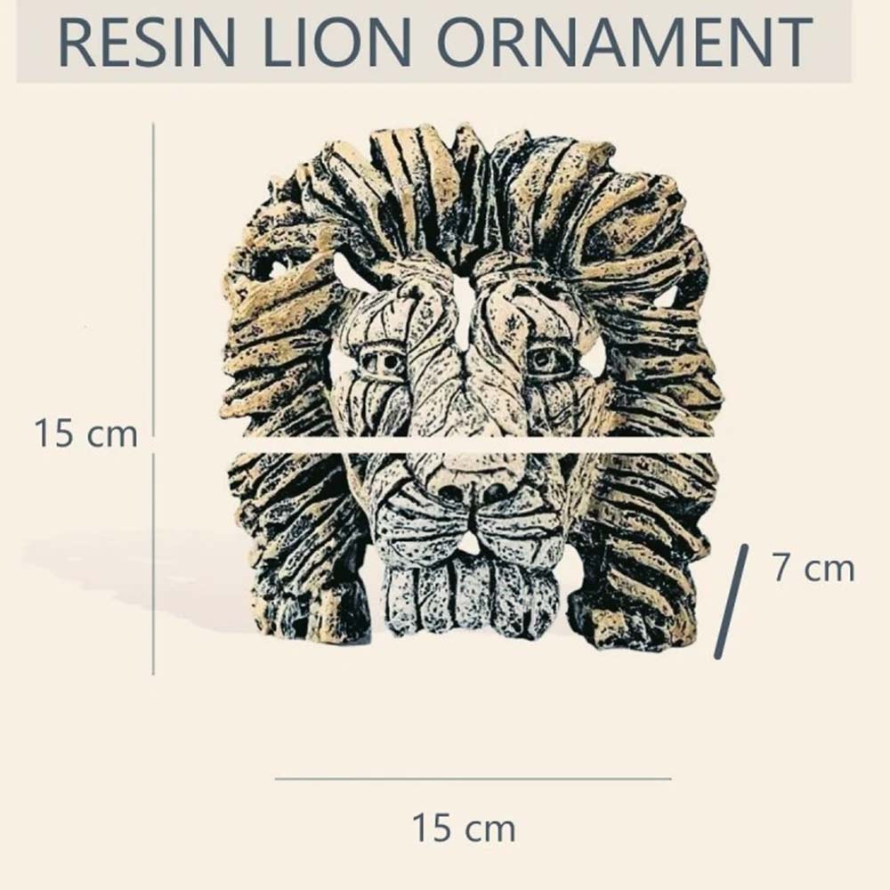 Resin Lion Head – Home Decor Sculpture, Contemporary Animal Ornament for Table Display