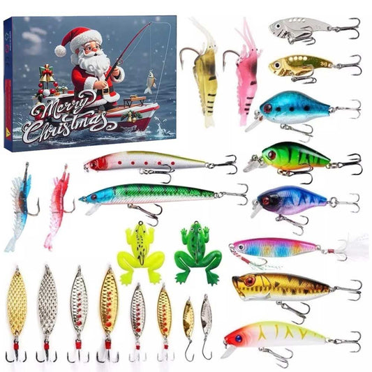 2025 Christmas Fishing Tackle Advent Calendar 24Days Surprise Countdown Calendar Fishing Surprises!