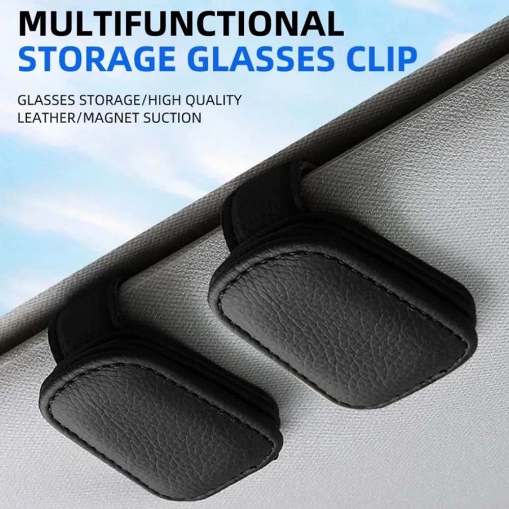 Car Sunglasses Holder Clip - Universal Sun Visor Glasses Organizer for Cars & Trucks