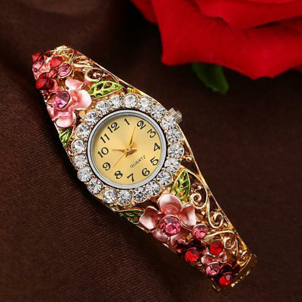 Women's Fashion Luxury Rhinestone Bracelet Watch Ladies Analog Wrist Watches