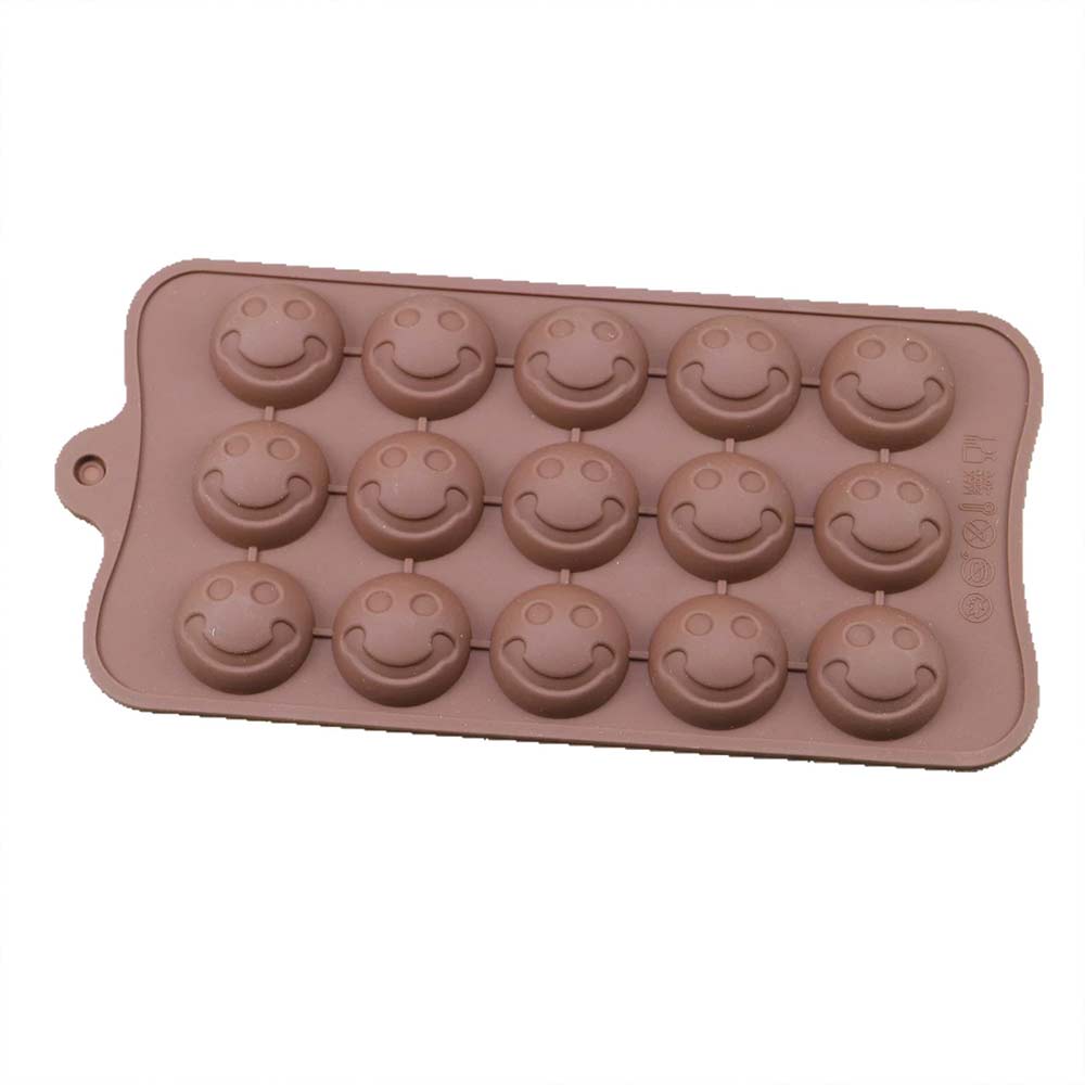 2X Silicone Smiley Face Molds - Chocolate Cake Ice Tray & Jelly Candy Baking Moulds
