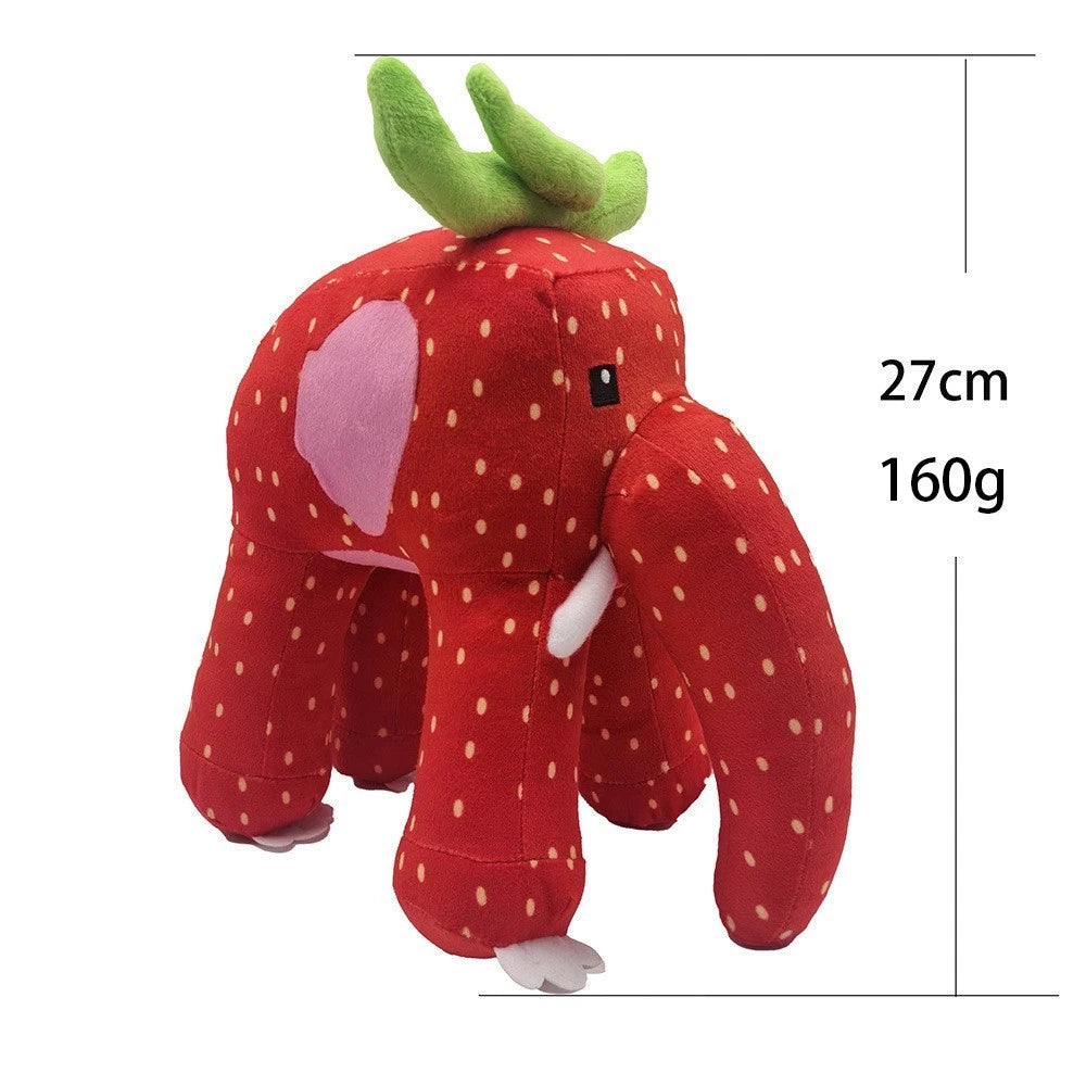 Steal a Brainrot Strawberry Elephant Plush Toy Cute Soft Stuffed Animal Doll for Collectors