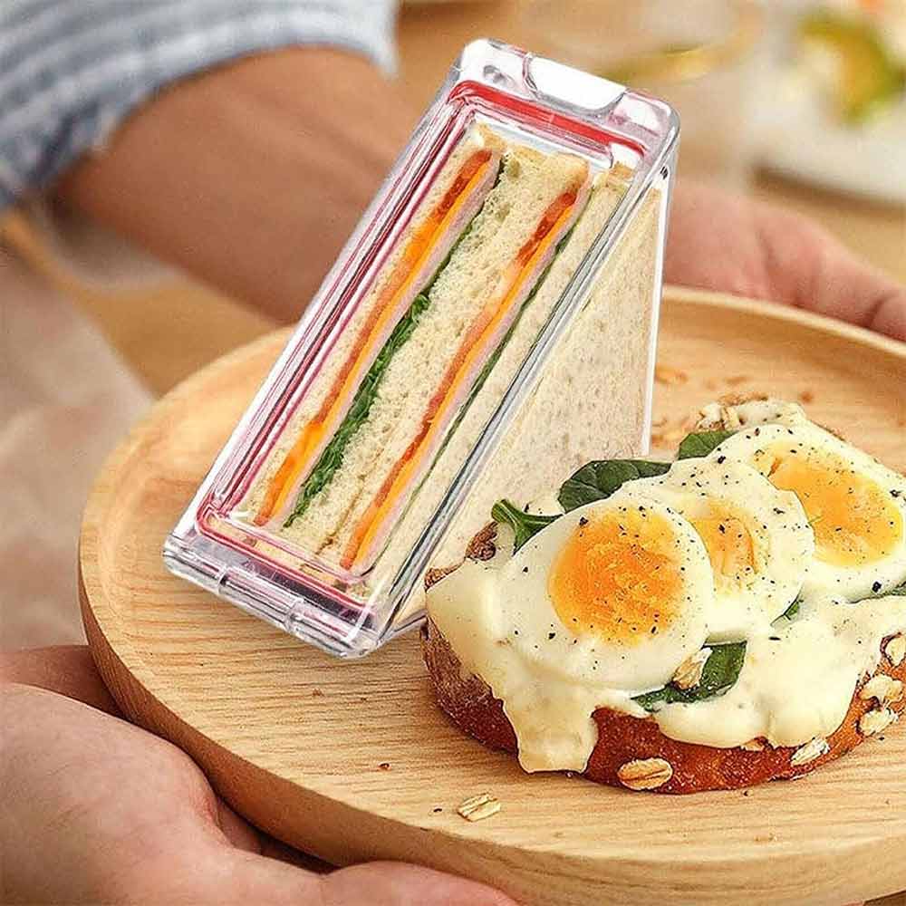 Reusable Washable Sandwich Box  Triangle Sandwich Container Clear Sandwich Boxes