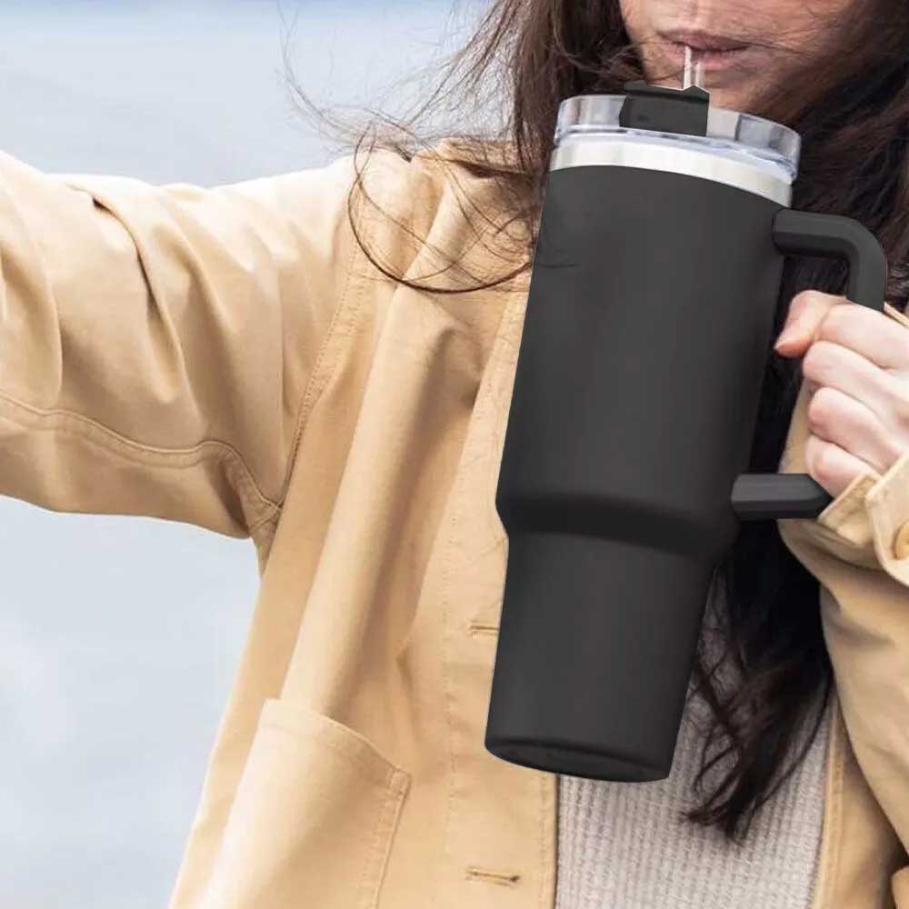 40 oz Tumbler Cup with Straw Lid Insulated Stainless Steel Water Bottle Tumbler