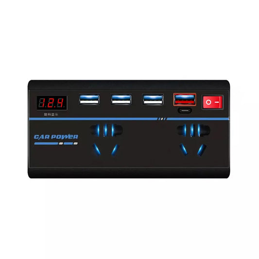 12V to 240V AC Converter 200W Car Power Inverter W/ 4USB Phone Charger Vehicle