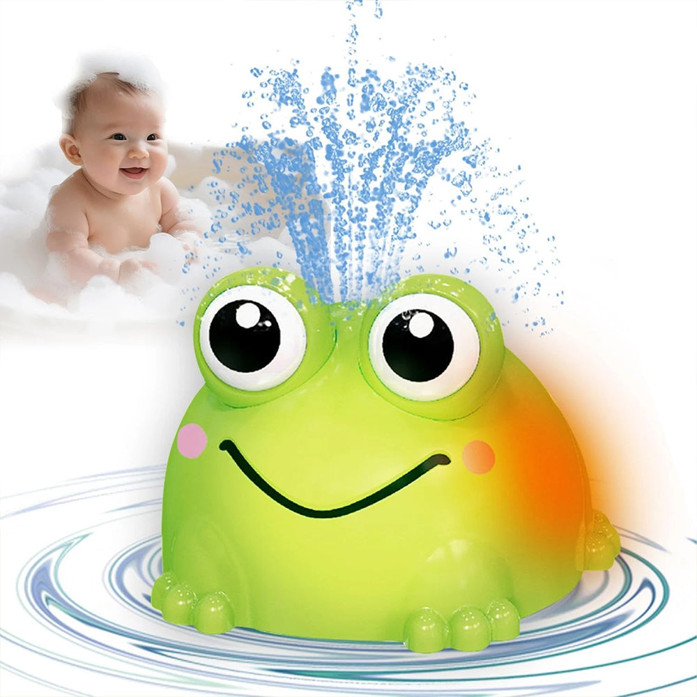 Light Up Bath Frog – Sensory Spray Water Toy for Fun Bath Time Play