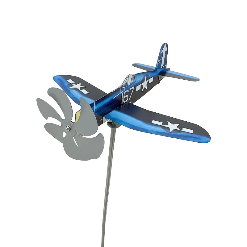 Compass Weather Vane & Garden Decoration – Airplane Wind Spinner, Aircraft Windmill