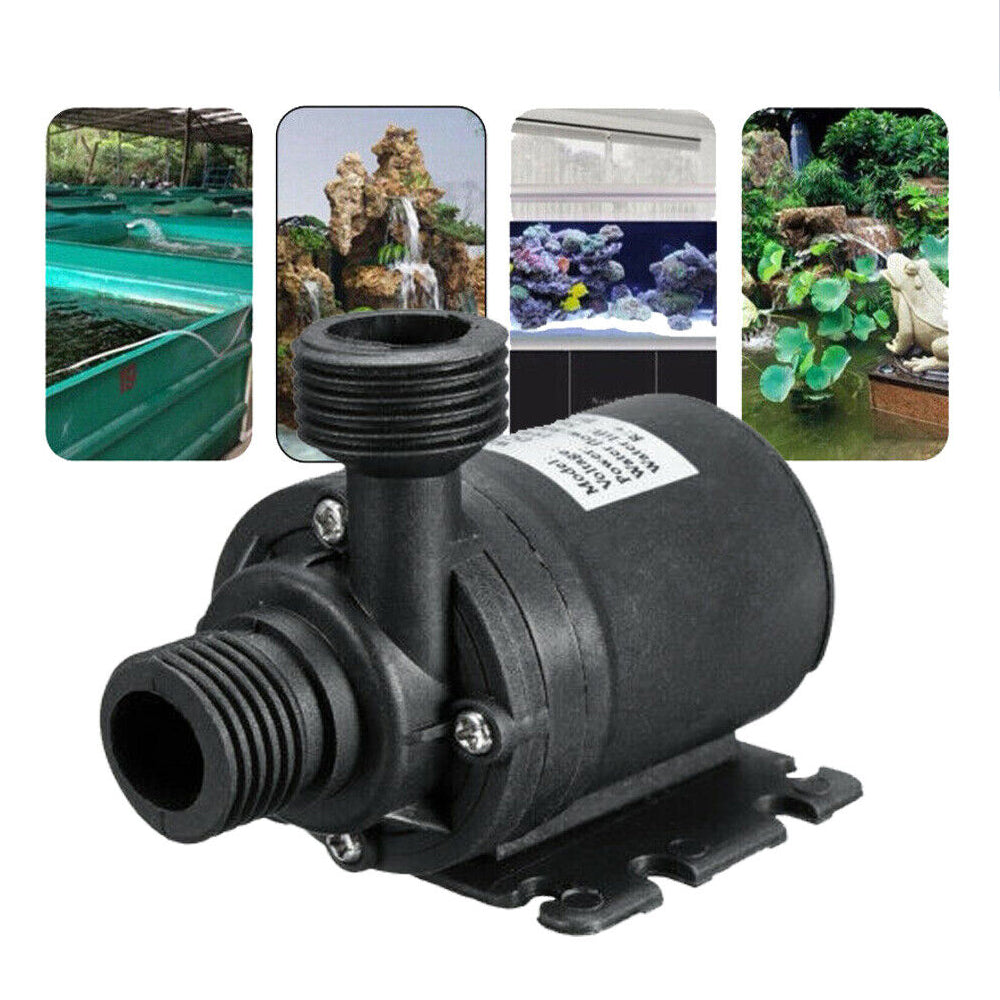 DC 12V Water Pump Ultra Quiet Lift 5M 800L/H Submersible Waterproof