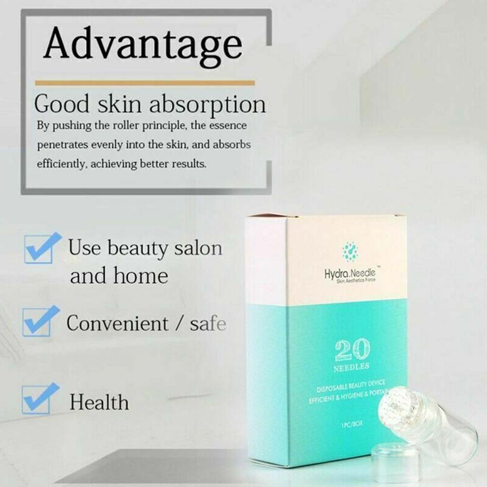 Portable Hydra Needle 20 pins Micro Needle Meso Derma Stamp Skin Rejuvenation