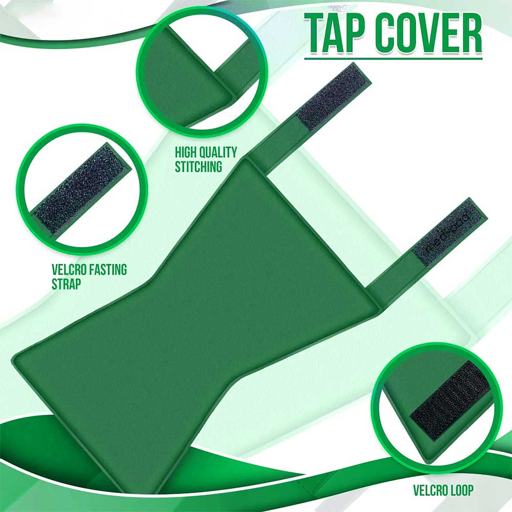 2-Pack Green Outdoor Tap Cover - Insulated Frost Protector & Weather Jacket