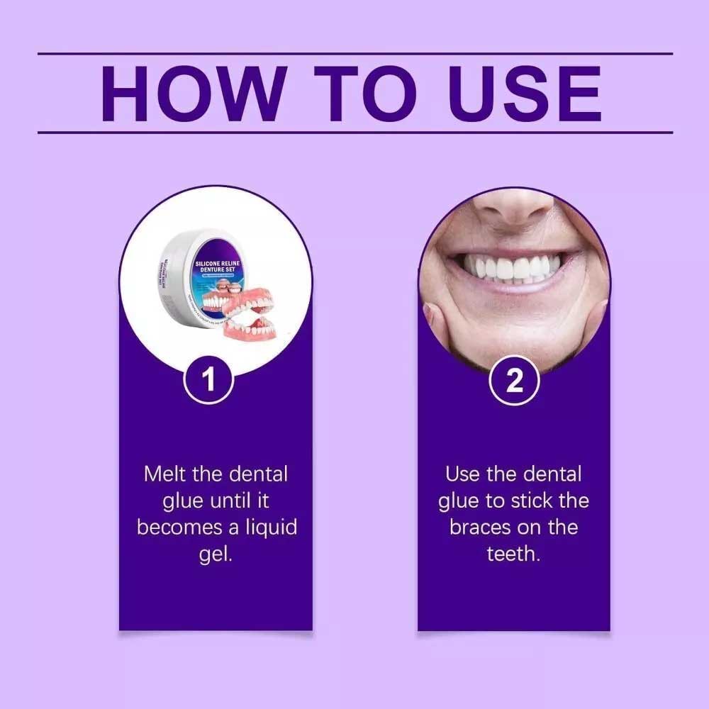Teeth Comfort Fit Silicone Denture Set for Dentures Veneers Teeth