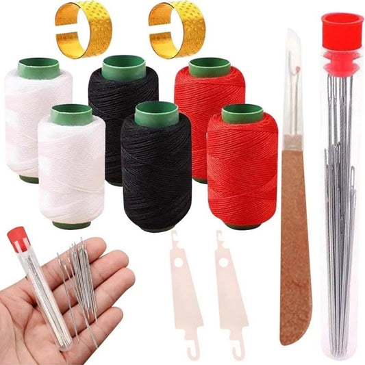 37Pcs All-in-One Sewing Kit Portable Needle & Thread Set Hand Repair, Embroidery & Craft Tools for Beginners to Pros