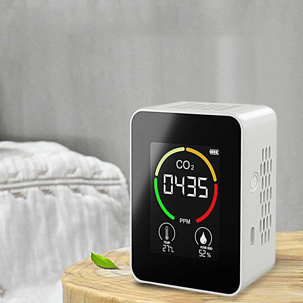 CO2 Meter Temperature Humidity Air Quality Monitor Carbon Dioxide Detector