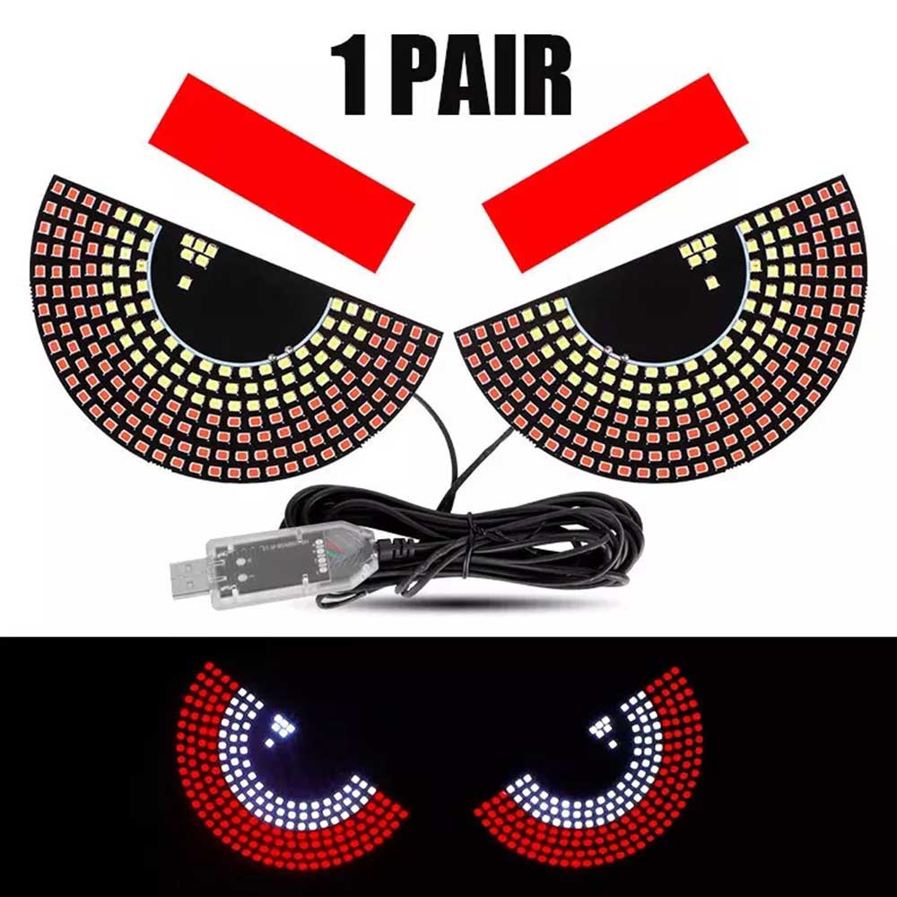 2PC Led Eyes for Car Window Truck Dynamic Eye Lamp Devil Eyes for Car Windows