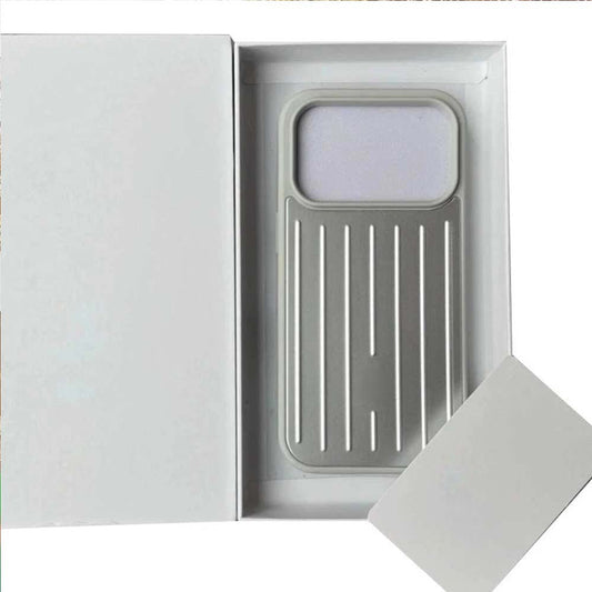 Sliver Aluminum Phone Case for iPhone 16 Pro - Grooved Textured Hard Cover