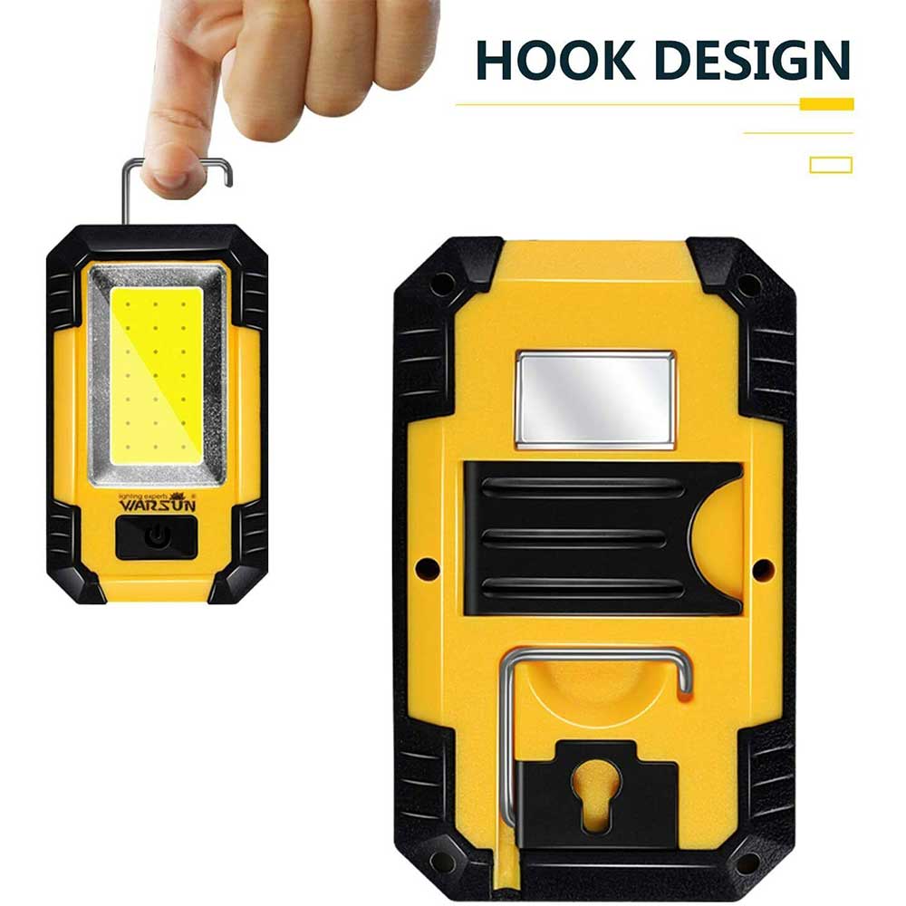 Work Light RECHARGEABLE COB LED Workshop Workbench Magnetic Mechanic Boat 1200Lm